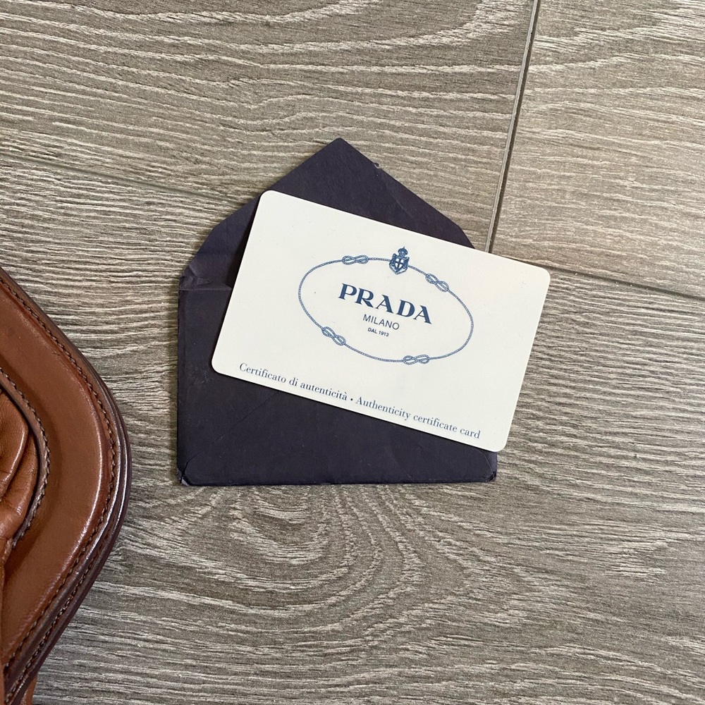 ✨PRADA✨Gathered Nappa Leather Evening Clutch - Picture 9 of 10